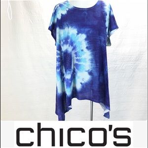 Chico’s tie die swing  T-shirt boho chic